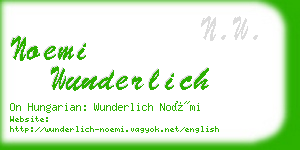 noemi wunderlich business card